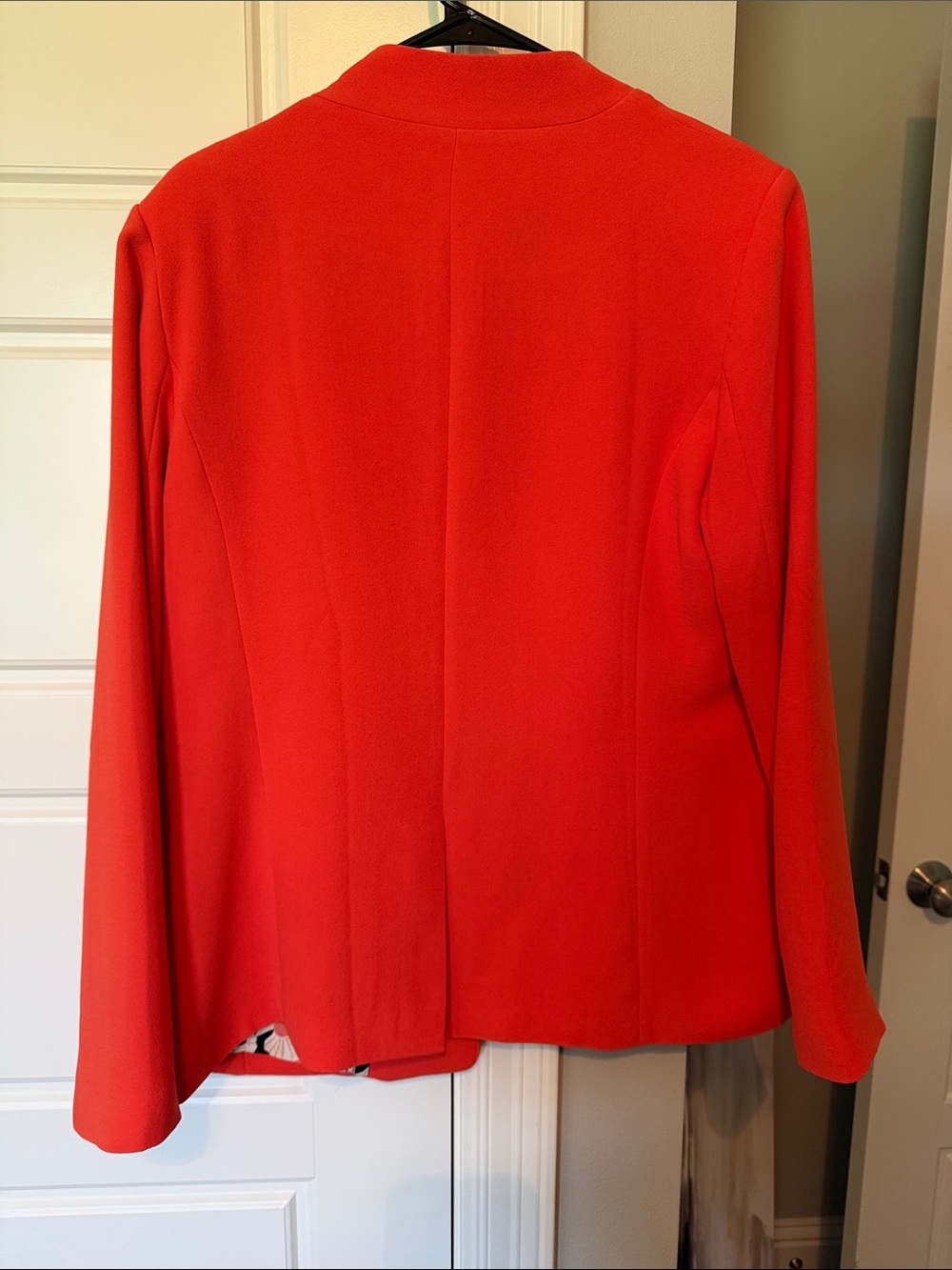 Skies Are Blue Vibrant Orange Open-Front Blazer - Picture 4 of 5